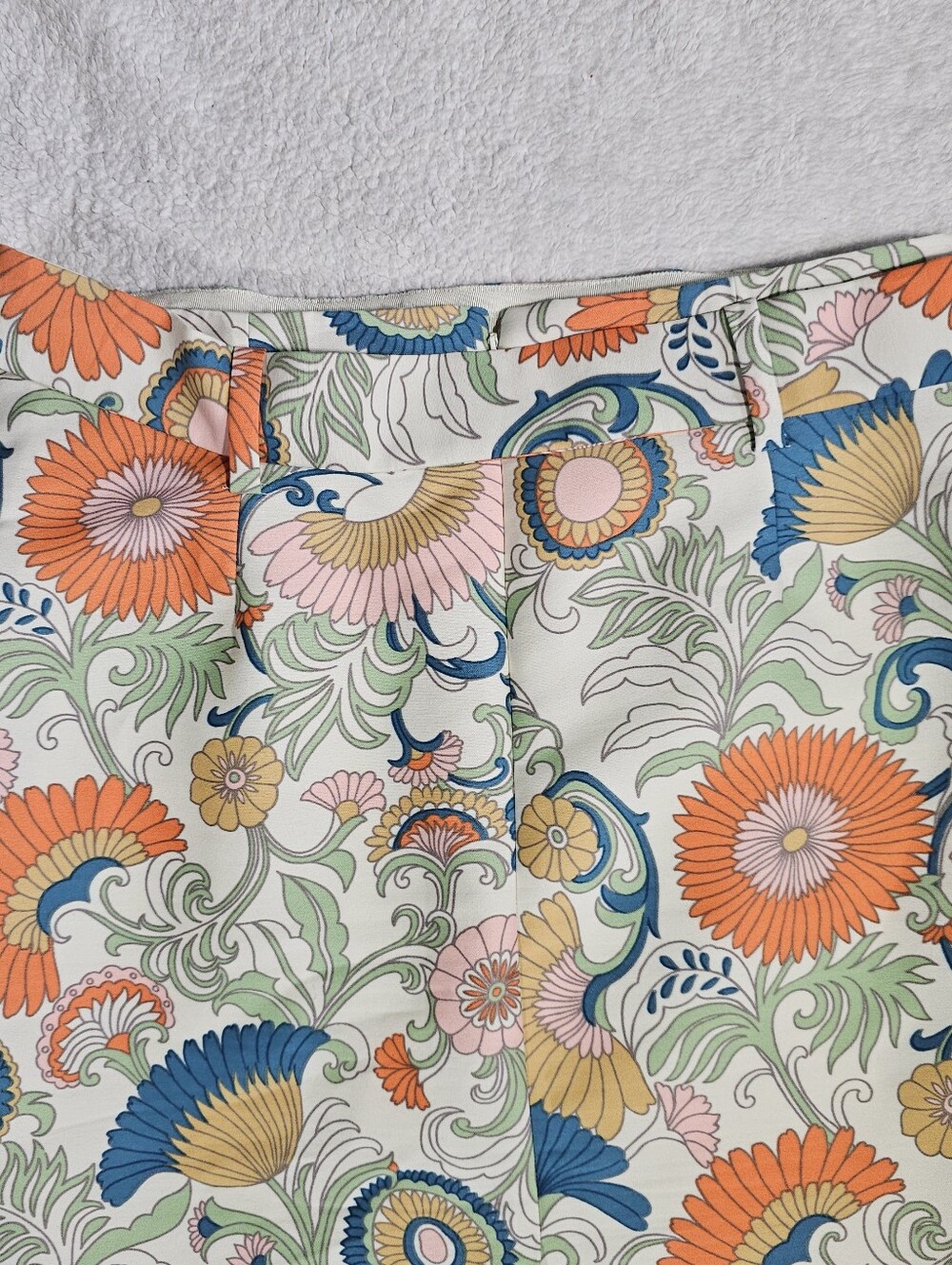 J. Crew Cream Multi Floral Tie-Waist Pencil Skirt - Picture 5 of 10